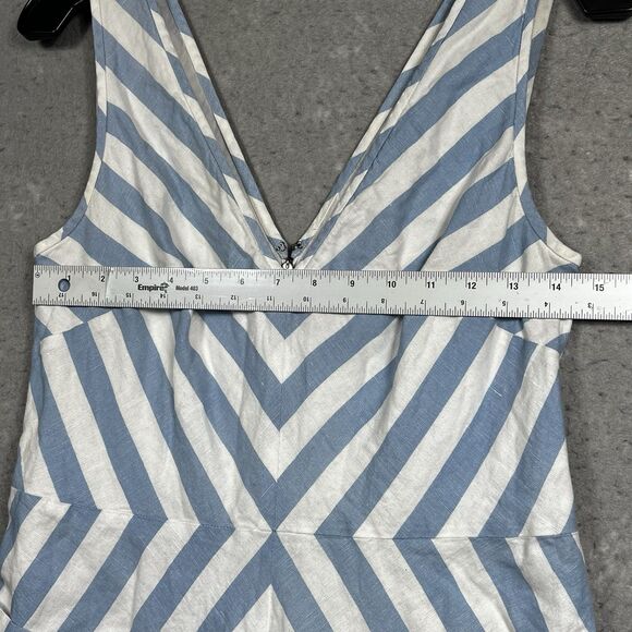 Kate Spade New York Dress Womens Size 8 Blue Deck Stripe Midi Dress Sleeveless - Picture 6 of 12